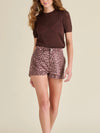 Blakelee Sweater Top in Walnut