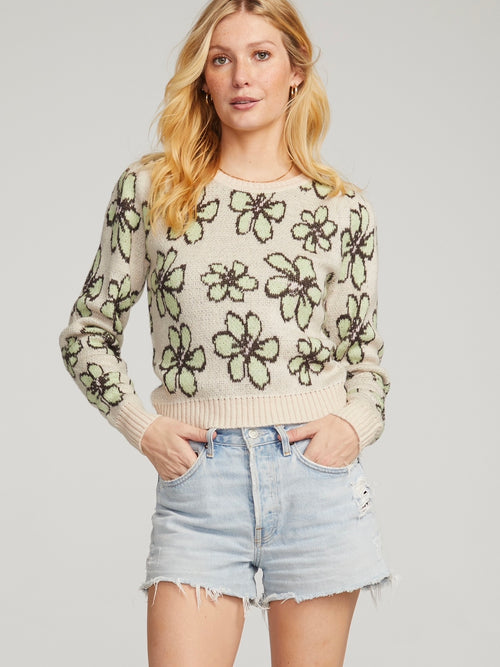 Glory Flower Sweater in Limelight