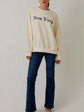 New York Or No Where Sweatshirt in Cream