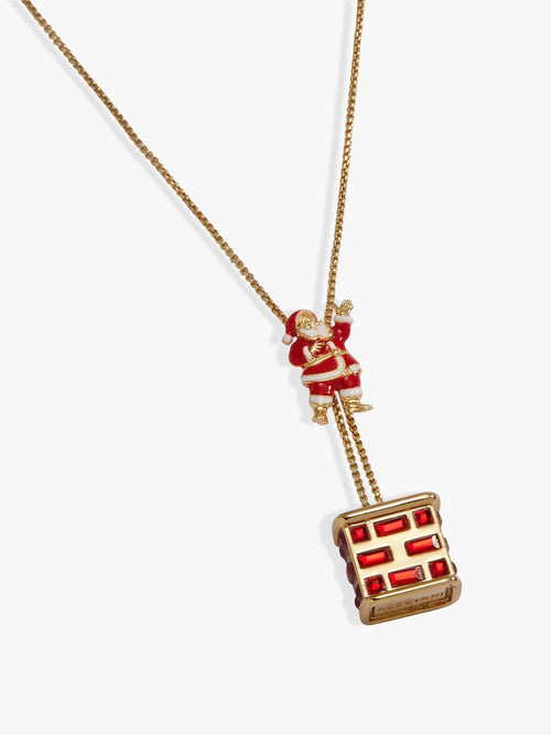 Santa Chimney Slider Necklace