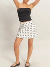 Do The Polka Mini Skirt in White