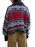 Snowdrift Cardigan in Festive Combo