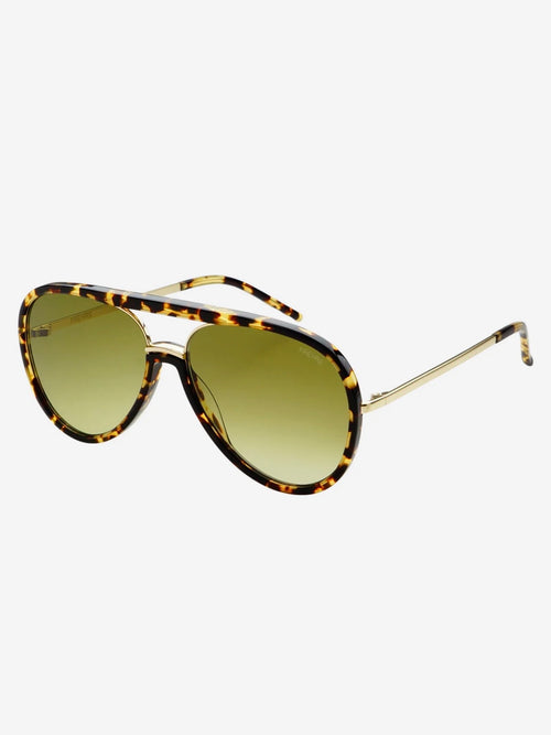 Shay Sunglasses in Tortoise Light Green