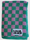 Checker Towel in Kelly & Bubblegum