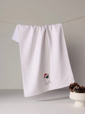 Merry Pug Tea Towel in Fawn