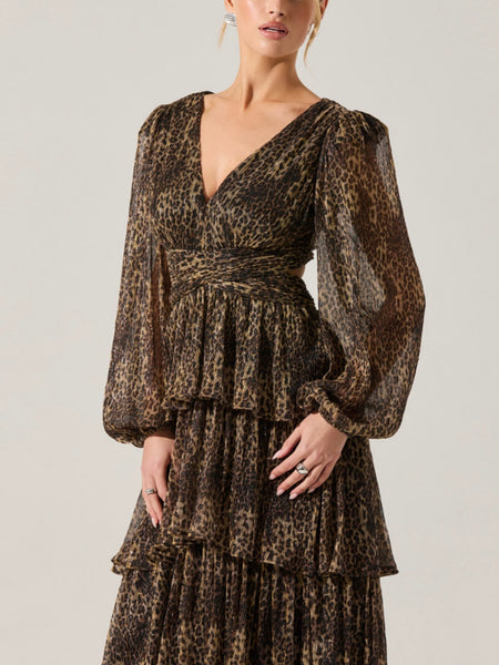 Anora Dress in Leopard Print