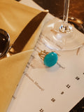 Gumdrop Pop Ring in Aqua