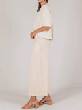 Butter Culotte Pants in Eggshell