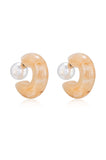 Resin & Pearl Chunky Hoops