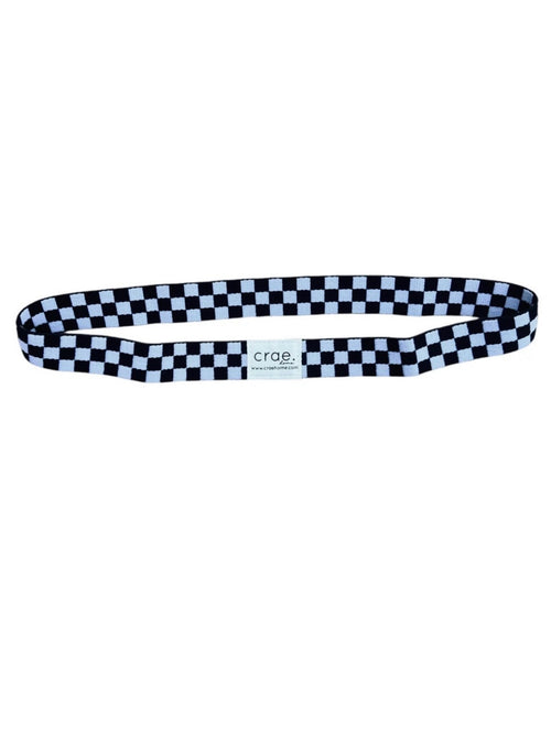 Lounge Chair Pool Towel Band in Black Checkmate