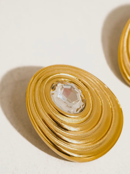 Doree Oval CZ Studs