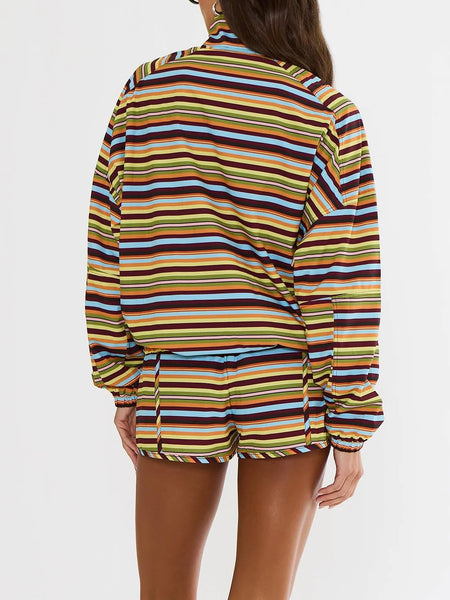 Vespera Top in Paradise Stripe