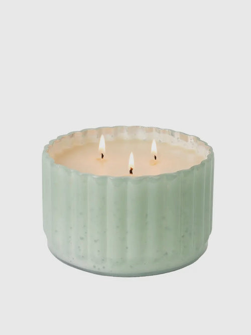 Sweet Grace Aqua Ribbed Candle