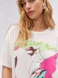 Rolling Stones Love You Live '77 Merch Tee in Vintage White
