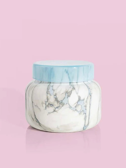 Modern Marble Petite Jar in Blue Jean