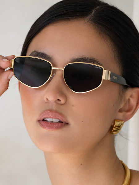 Delilah Sunglasses in Gold & Grey