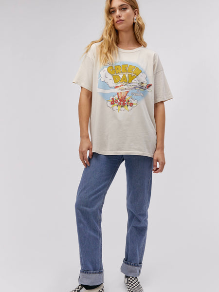 Green Day Dookie Merch Tee in Dirty White