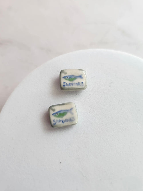Sardine Porcelain Stud Earrings