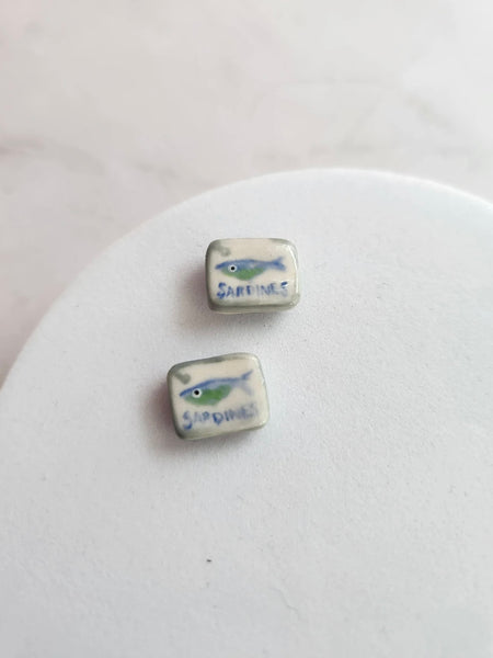 Sardine Porcelain Stud Earrings