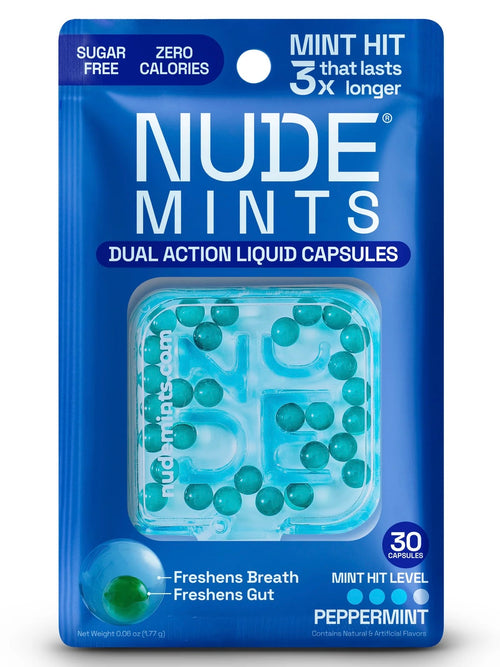 Dual Action Liquid Mint Capsules in Peppermint