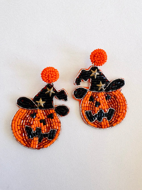 The Great Pumpkin Earrings in Orange