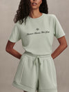 Eldon Graphic Tee in Aqua Foam