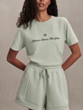 Eldon Graphic Tee in Aqua Foam