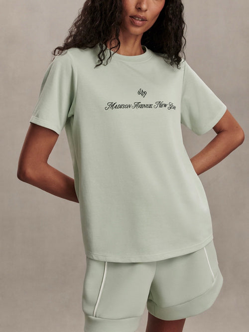 Eldon Graphic Tee in Aqua Foam