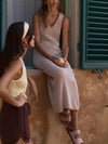Albane Knit Dress in Caramel Clay