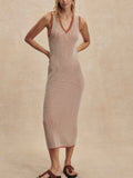 Albane Knit Dress in Caramel Clay