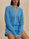Pembroke Knit Cardigan in Azure Blue