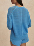 Pembroke Knit Cardigan in Azure Blue