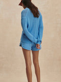Pembroke Knit Cardigan in Azure Blue