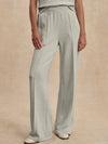 The Wide Leg Pant 28 in Light Grey Marl