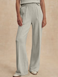 The Wide Leg Pant 28 in Light Grey Marl
