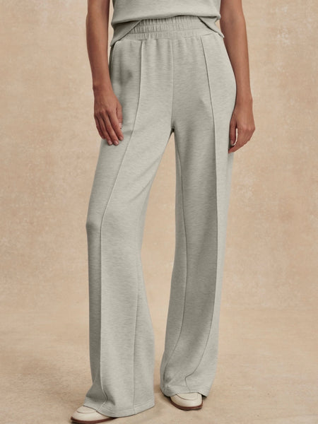 The Wide Leg Pant 28 in Light Grey Marl