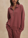 Mavis Mock Neck Sweat in Wild Rhubarb