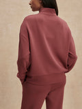 Mavis Mock Neck Sweat in Wild Rhubarb