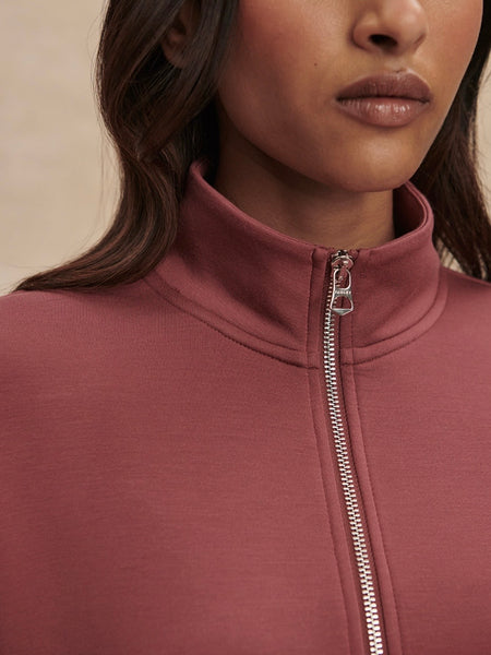 Mavis Mock Neck Sweat in Wild Rhubarb