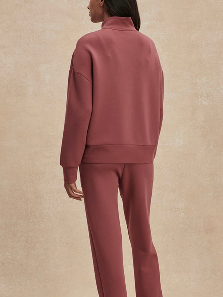 Mavis Mock Neck Sweat in Wild Rhubarb