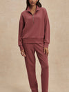 Mavis Mock Neck Sweat in Wild Rhubarb