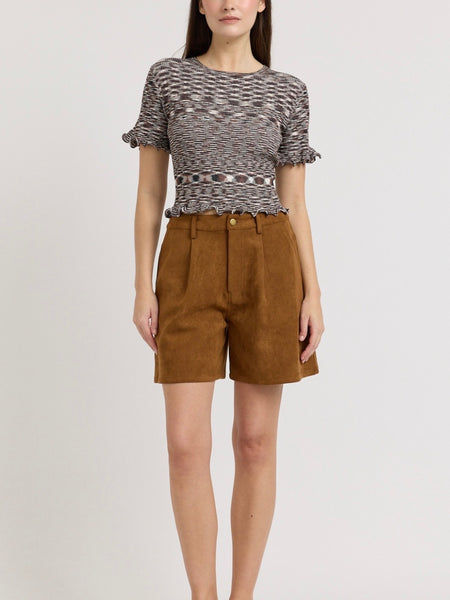 Levi Top in Brown Stripe