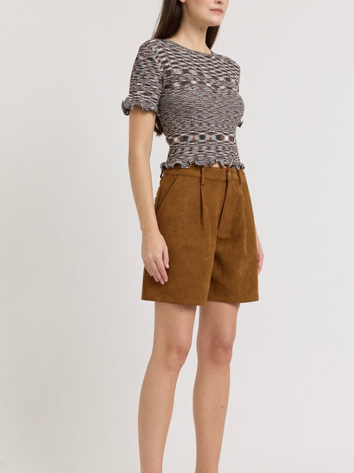 Lila Top in Brown Multi