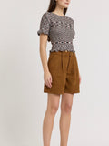Lila Top in Brown Multi