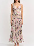 Kelsey Maxi Dress in Blush Multi
