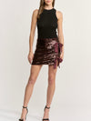 Sasha Mini Skirt in Bordeaux