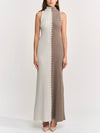 Tori Midi Skirt Dress in Dark Brown Taupe