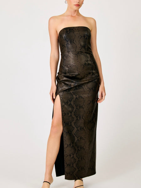 Bex Maxi Dress in Dark Brown