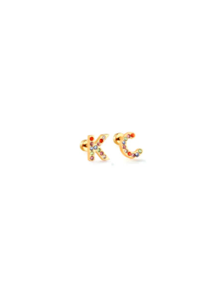 KC Rainbow Rhinestone Studs