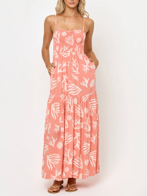 Mallorca Dress in Shell or High Water Poppy